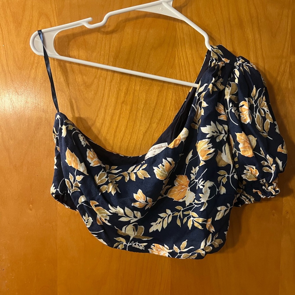 Seven Wonders Floral One-Shoulder Top (skirt in separate listing) - Picture 4 of 4
